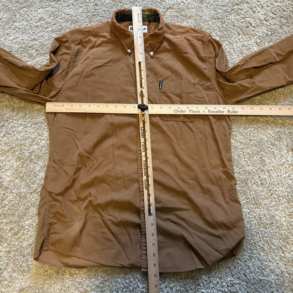 Barbour Men's Ramsey Corduroy Tailored Fit Shirt Size L Sandstone Long Sleeve - Picture 6 of 9